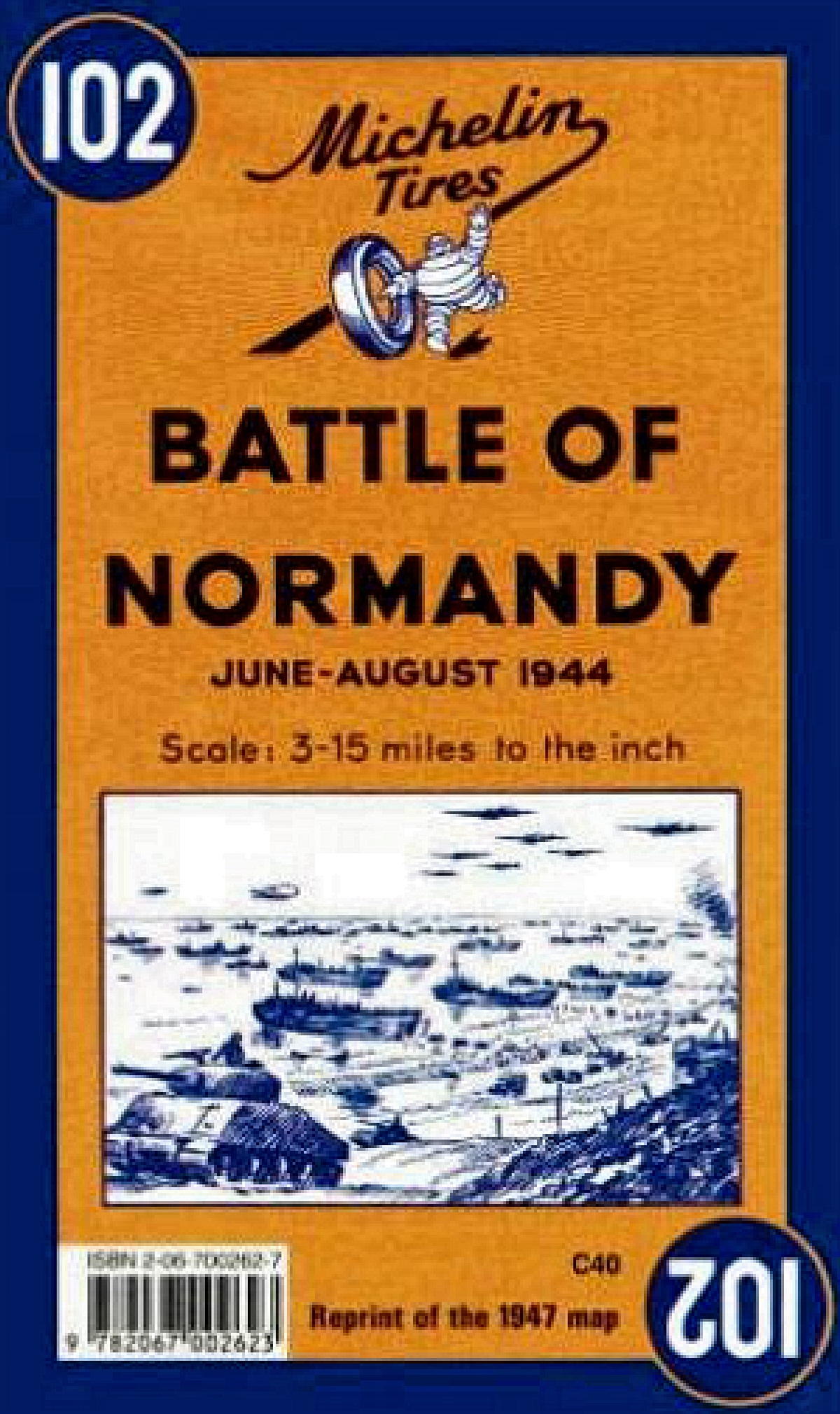 Battle of Normandy June-August 1944. Map no. 102. Bataille de Normandie Juin -Aout 1944.