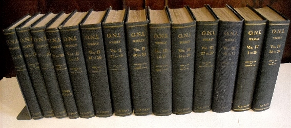 Image for O. N. I. Weekly. January 28 1942- June 27 1945. Confidential. (179 Issues).